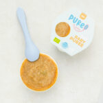 Био пюре от пащърнак, сладък картоф и броколи