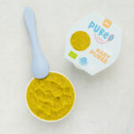 Био пюре от пилешко месо, грах и моркови